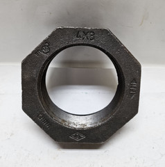 Black Malleable Iron Threaded Hex Bushing 4 MNPT x 3″ FNPT