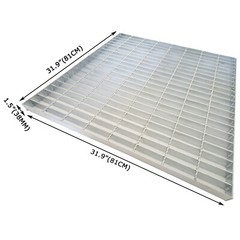 2.6ft*2.6ft Silver Gray Carbon Steel Grille Plate Thickness 1.5″ 1 Piece/Box