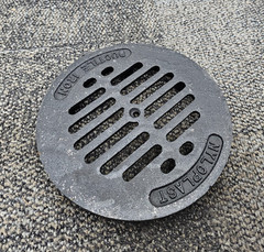 NYLOPLAST 0801D1 023-B Drop-In Grate Ductile Iron Black Round 9.5″ Diameter
