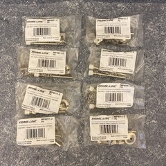 Lot Of 8 Prime-Line Sliding Door Steel Locking Pin with Chain MP4011-2 Silver