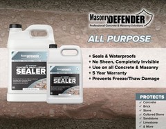 MasonryDefender All Purpose Brick Stone & Concrete Sealer – Transparent Penet…