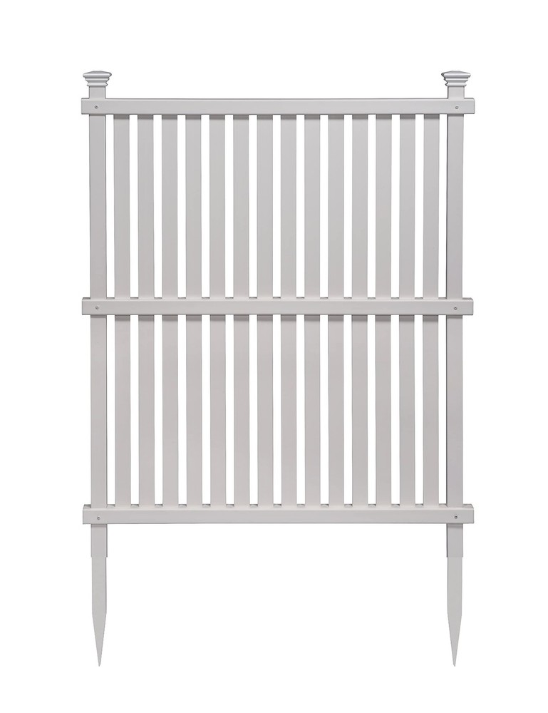 45.5in H x 36.5in W (1 Panel) No Dig Enclo Wilmington White Vinyl Privacy Scr…