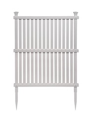 45.5in H x 36.5in W (1 Panel) No Dig Enclo Wilmington White Vinyl Privacy Scr…
