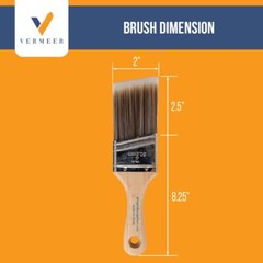 4 Pack – 2″ Angle Sash Brushes for All Latex and Oil Paints & Stains