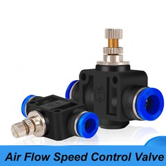 Pneumatic Push in Air Flow Speed Control Valve Tube Od Pneumatic Push in Fitting