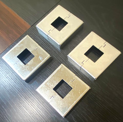 Steel Post Base Cover Plates, Split Design, 4-1/2”x 4-1/2”x 3/4” 4 pcs