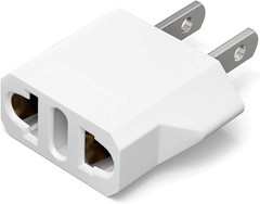 Unidapt Small European to American Outlet Plug Adapter, EU 1-Pack, White