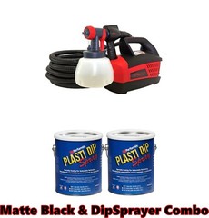 Plasti Dip Spray 4 Gallon DYC G-Force DipSpayer Combo Ready to Spray Matte BLACK