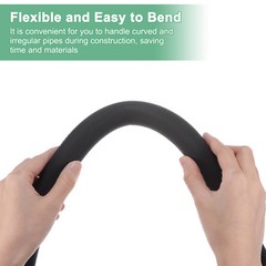 Pipe Insulation Foam Tube, 1-1/4″(32mm) ID x 6Ft Pipe Cover Wrap Roll [Black]