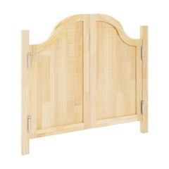 Swing Solid Wood Door Partition Door for Shop Entrance Partition Log Color NEW