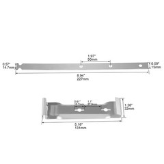 Ypzxola 10 Sets 5″ Aluminum Roof Gutter Hanger with Straps,Aluminum Silver