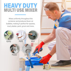 Paint Mixer for Drill, 1-5 Gallon Bucket, Paint Stirrer for Drill, Zinc Plated,