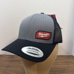 Milwaukee 505G Milwaukee Tool GRIDIRON Snapback Trucker Hat – Gray and Black NWT