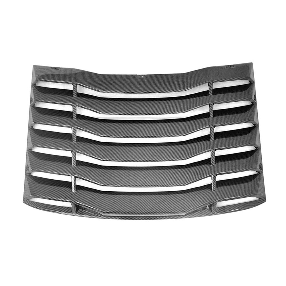 Carbon Fiber Print Rear Window Louver Cover ABS for Camaro 2016-2023