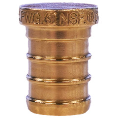 Legend Valve 1/2″ PEX Plug DZR Brass Crimp Fitting in Forged Brass – 5 pack