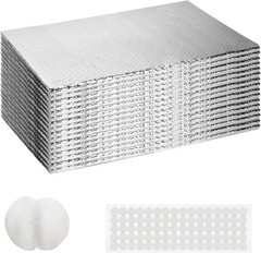 2 Car Garage Door Insulation Kit, 16pc Double Bubble Panel Reflective Insulation