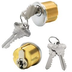 2Set Mortise Lock SC1 Cylinders Adams Rite Type Brass 1” Mortise Cylinder