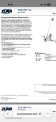 Zurn Z843M1-XL-CS Chrome Commercial Service Sink Faucet Aqua 8”CC W/Check Stops