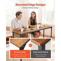 Bar Table, 1PCS 63″ Kitchen Bar Table, Tall Dining Tables with Rounded Edge, Re