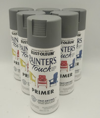 Rust-Oleum 318623 Painters Touch Gray Primer Spray Paint 11 oz. (Pack of 6)