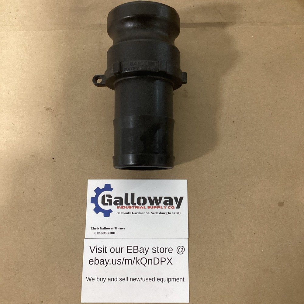 Banjo 200E Polypropylene Cam & Groove Fitting, 2″ Male Adapter x Hose Shank U173