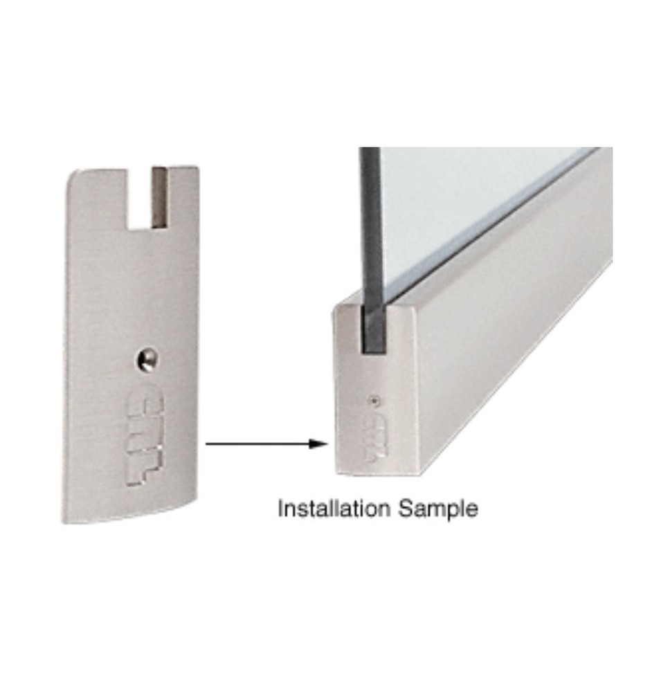 NEW CRL SREC4SBS Brushed Stainless Steel 4″ Square End Cap for Sidelite Rails
