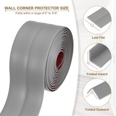 Patikil Wall Corner Protector 2.4 In X 10 Ft Self Adhesive Wall Corner Guard