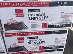 DECORIDGE 8 IN. HIP & RIDGE SHINGLES BROWN COLOR (20 LIN. FT) 30 PIECES