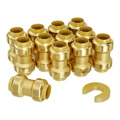 VEVOR Pipe Fittings 3/4″ 12PCS Brass Straight-Through Push-Fit for Air System