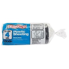 4 Mil Plastic Sheeting 3ft x 50ft Black Polyethylene Dust Barrier Shrink Wrap US