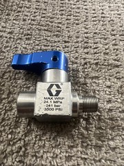 256460, Poly Ball Valve ( B Side), Graco GlasCraft, Probler P2 BLUE