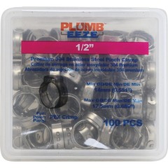 Plumbeeze 1/2 In. Stainless Steel PEX Pinch Clamp (100-Pack) PE-PS-PC05-100