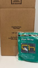 M-D Building Products Insulated Foam Pipe Wrap 1/8”x 2” x 30’ Self-Adhesive 12ea