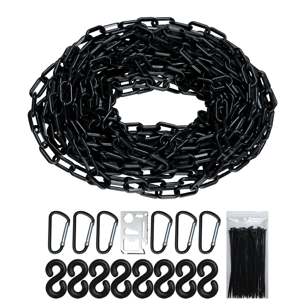 Black Plastic Chain – 32 50 65 Feet Safety Barrier 32 Feet,