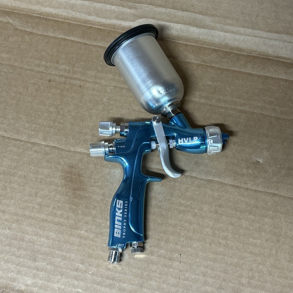Binks Trophy Touchup Gravity Feed HVLP Spray Gun – 1466-10HV-C1S-E