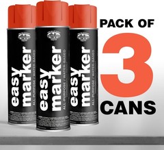 Quick-Drying 18oz Inverted Marking Paint – Orange Fluorescent, Indoor & Outdoor