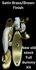 Baldwin 6573-060-FD Estate Trim Set Springfield Satin Brass/Brown Full Kit NOS