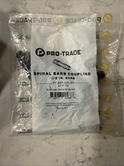10 Pack Pro Trade 1/2 In. Barb x 1/2 In. Nylon Spiral Barb Coupling