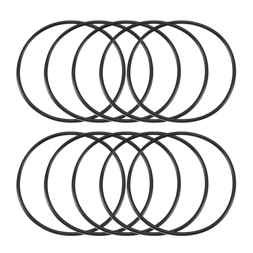 10pcs 107mmx100mmx3.5mm Industrial Flexible Rubber O Ring Sealing Grommet Black