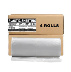 Plastic Sheeting – 10′ X 100′, 6 MIL Heavy Duty Gauge – Clear Vapor and Moisture