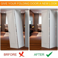 Bifold Door Hardware Repair Kit 2 Set, Includes Top and Bottom Brackets, Pivo…