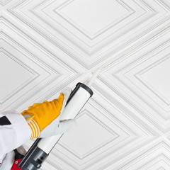Ceiling Tiles, 12 – Pack 24 x 24 in, Drop Ceiling Tiles Premium PVC Sheet, Easy