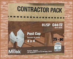 MiTek USP Post Cap 4×4 25-pc C44-TZ Triple Plate Zinc 4 x 4 🟧NEW
