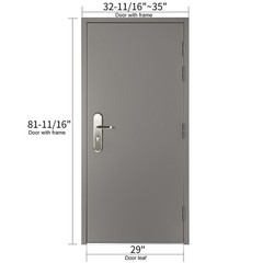 VIZ-PRO Quick Mount Steel Security Door 29″ with Frame and Accessories
