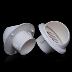 PVC Exterior Wall Ventilation Cap Hood Cowl Pipe Fittings 75/110/160mm Windproof