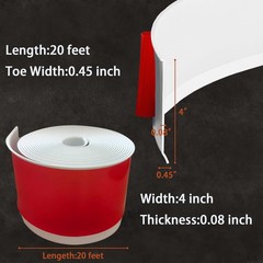 Tridotpul Vinyl Wall Base Baseboard Molding Trim 4″ Flexible Self Adhesive Rubbe