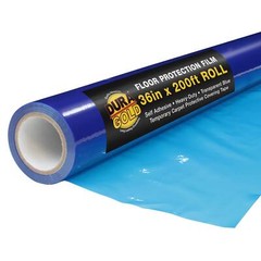 Floor Protection Film, 36″ x 200′ Roll – Self Adhesive Cover, Paint Spills, Dust