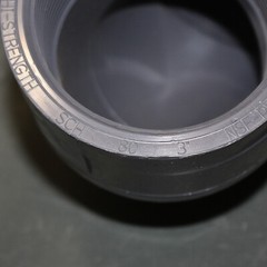 GF 90° Pipe Elbow 808-030, 3″ NPT x 3″ NPT, Schedule 80 Fitting, Gray PVC
