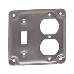 Raco 906C Flat Corner Square Single Toggle Switch, 4 In. – Quantity 10