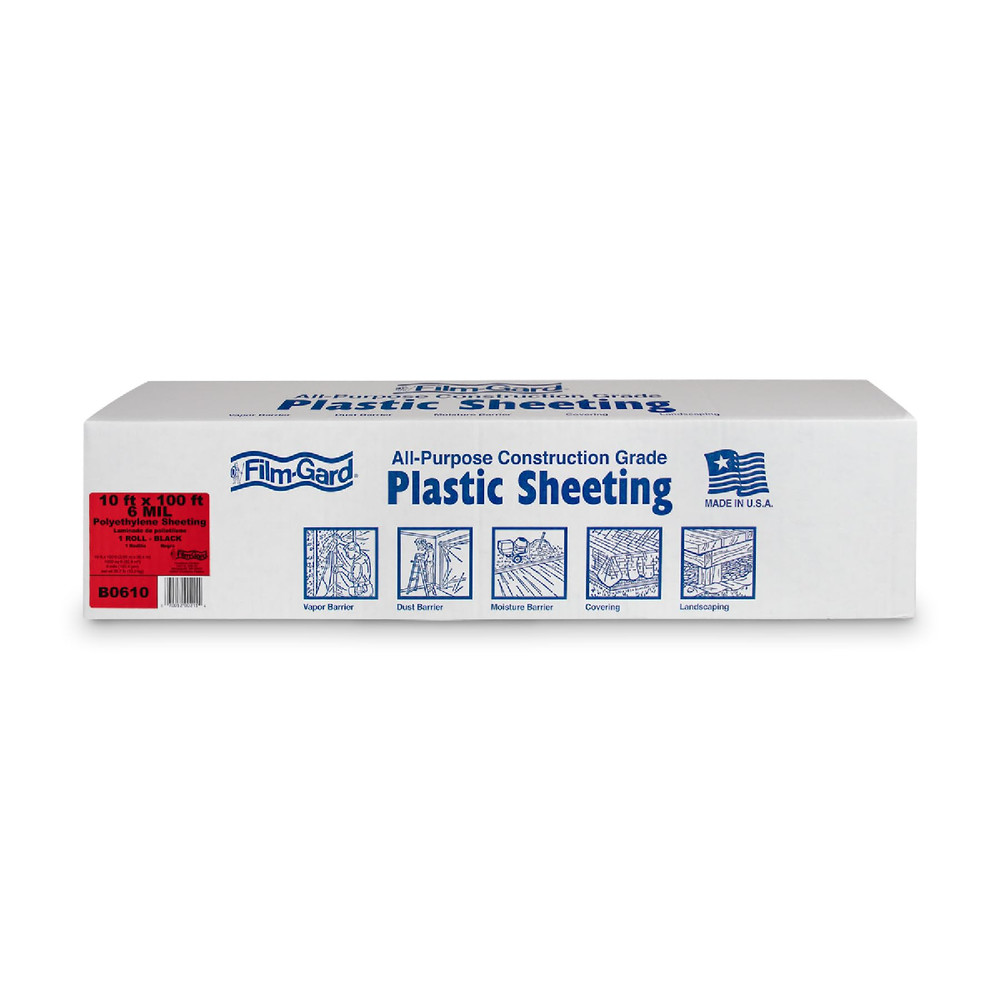 Berry Global Film-Gard 626031 Construction Plastic Sheeting 10 Width X 100